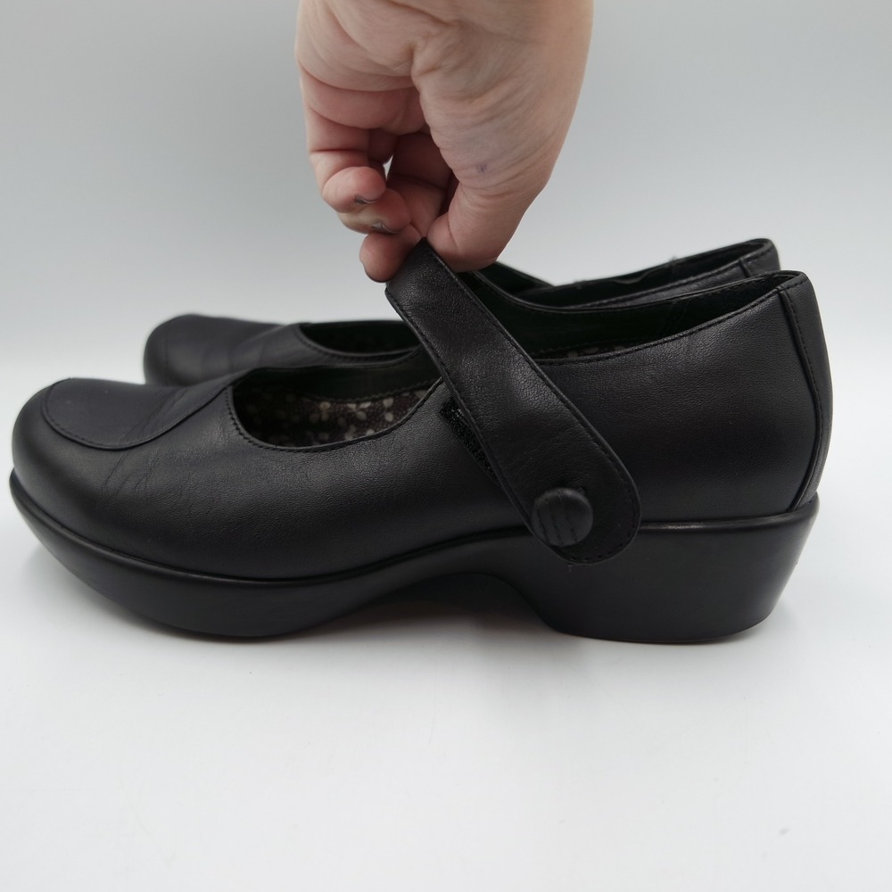Dansko Abby Napa Black Leather Mary Janes EU 36 US 5.5-6 Comfort Work Shoes